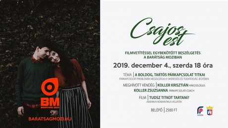 A tartós párkapcsolat titkairól lesz szó a decemberi Csajos esten